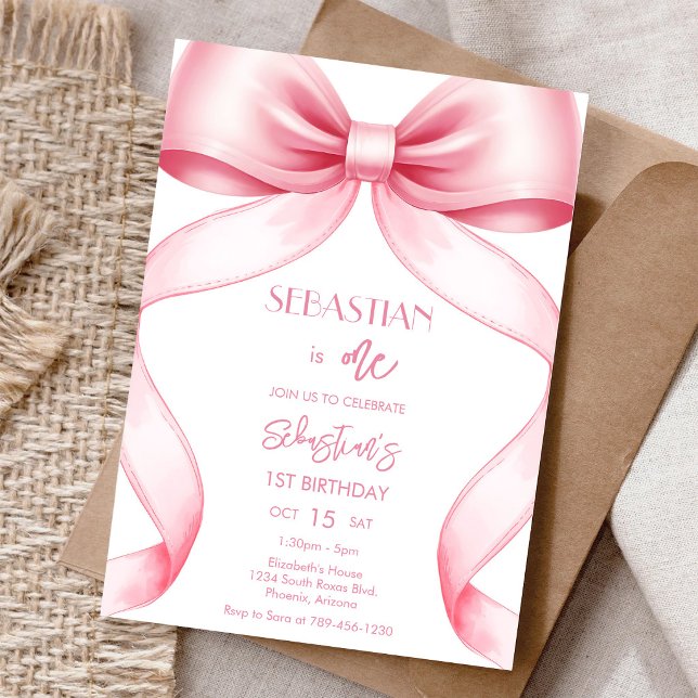 Invitation d'anniversaire fille arc-en-ciel rose C (Créateur téléchargé)