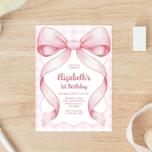 Invitation d'anniversaire fille arc-en-ciel rose C (Créateur téléchargé)