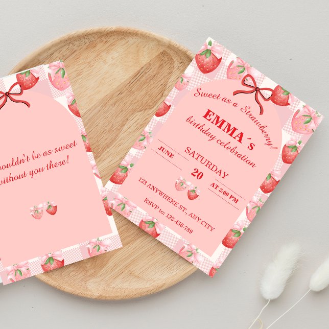 Invitation d'anniversaire Fille | Douce comme une  (Créateur téléchargé)