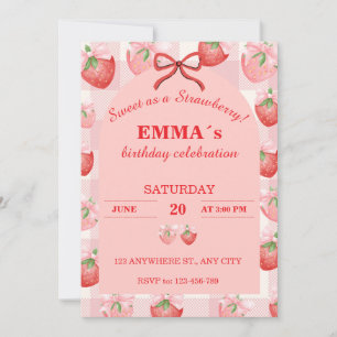 Invitation d'anniversaire Fille Douce comme une