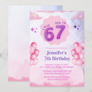 Invitation d'anniversaire fille « J'avais 6 ans, m