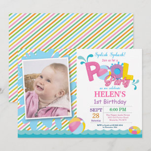Invitation d'anniversaire Fille Splash Splash à la