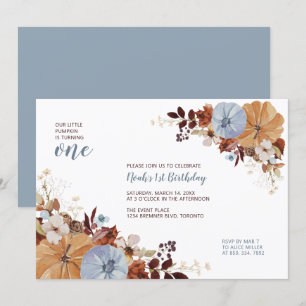 Invitation d'anniversaire Fleurs d'Automne & Citro