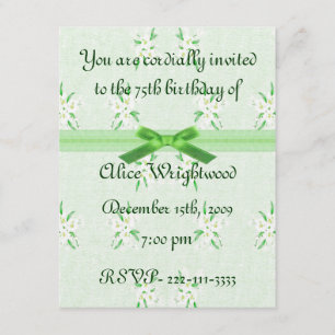 Invitation d'anniversaire floral