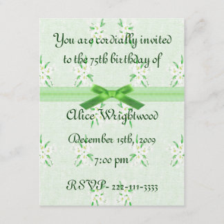 Invitation d'anniversaire floral