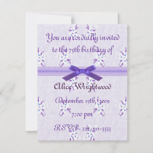 Invitation d'anniversaire floral