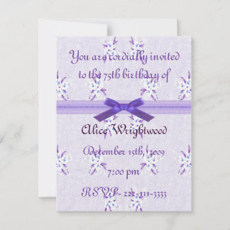 Invitation d'anniversaire floral