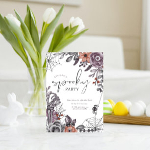Invitation d'anniversaire Floral Spooky Halloween
