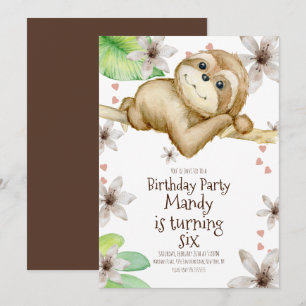 Invitation d'anniversaire florale au cœur de pares