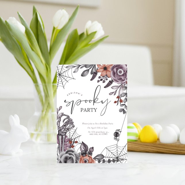 Invitation d'anniversaire Florale Époumonante de H (Créateur téléchargé)