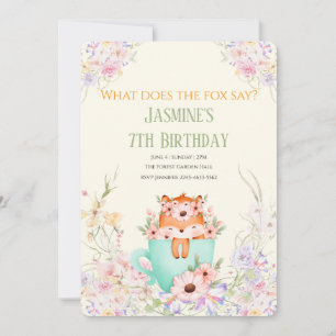 Invitation d'anniversaire florale magique de la fo