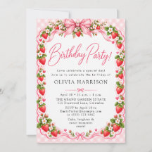 Invitation d'anniversaire Fruité Floral Sucré