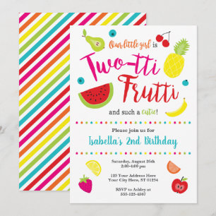 Invitation d'anniversaire Frutti à deux tti   Anni