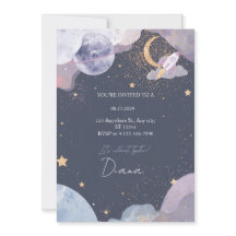Invitation d'anniversaire Galaxie spatiale
