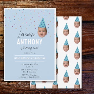 Invitation d'anniversaire garçon 1er anniversaire