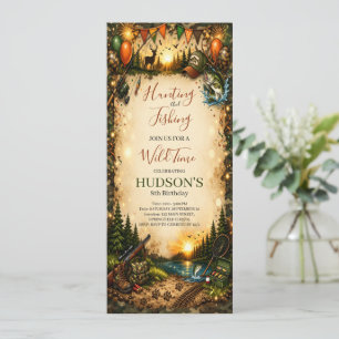 Invitation d'anniversaire garçon camouflage chasse