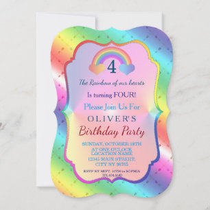 Invitation d'anniversaire garçon Flèches Arc-en-ci