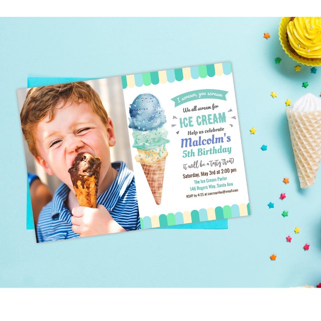 Invitation d'anniversaire garçon pour tout âge - I (Créateur téléchargé)
