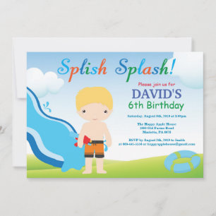 Invitation d'anniversaire garçon pour une fête à l