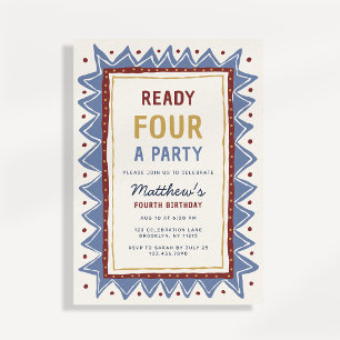 Invitation d'anniversaire garçon thème « Prêt pour