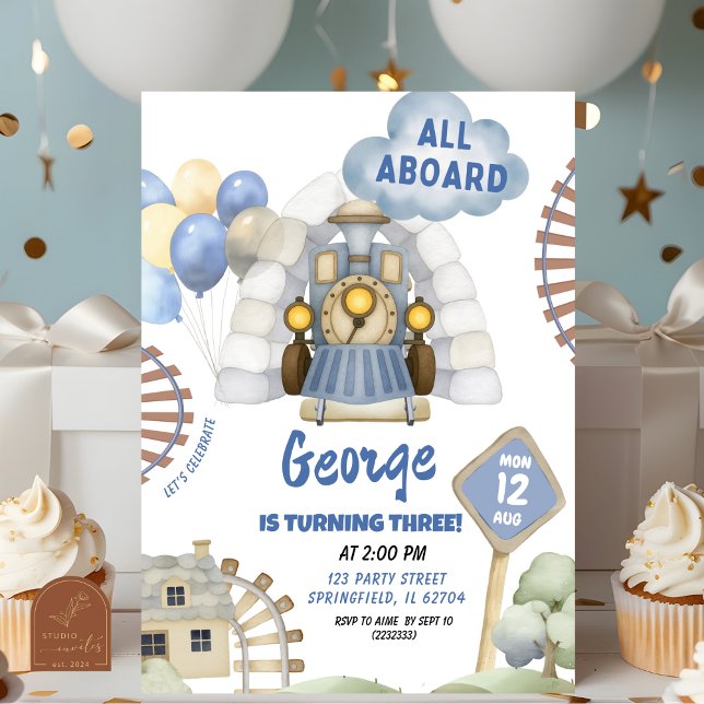 Invitation d'anniversaire garçon tout le monde à b (Créateur téléchargé)