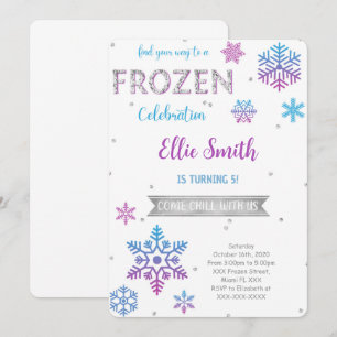 Invitation d'anniversaire gelé