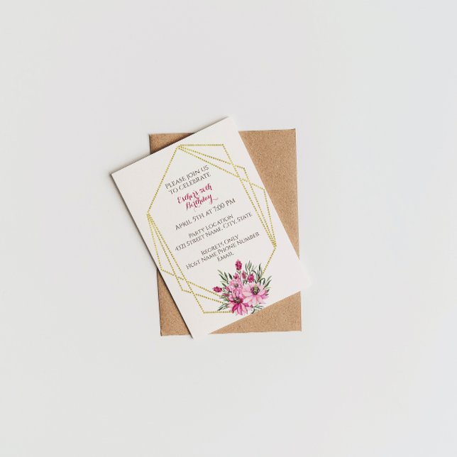 Invitation d'anniversaire géométrique (Créateur téléchargé)