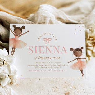Invitation d'anniversaire Girly Ballerina
