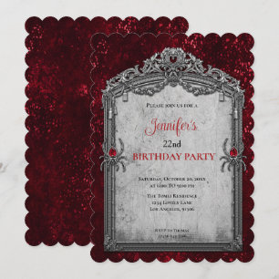 Invitation d'anniversaire gothique sombre