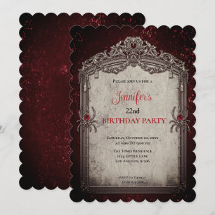 Invitation d'anniversaire gothique sombre