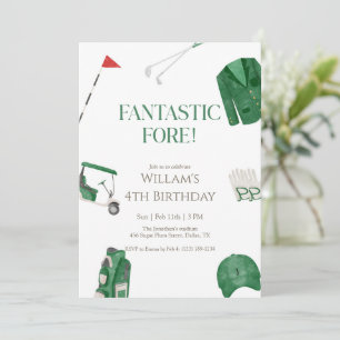 Invitation d'anniversaire Green Fantastic Fore Pre