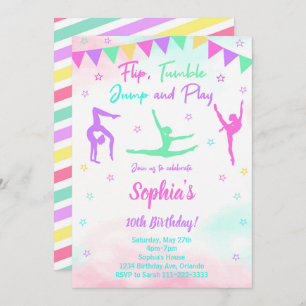 Invitation d'anniversaire Gymnaste