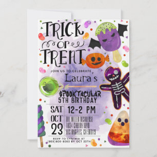 Invitation d'anniversaire Halloween