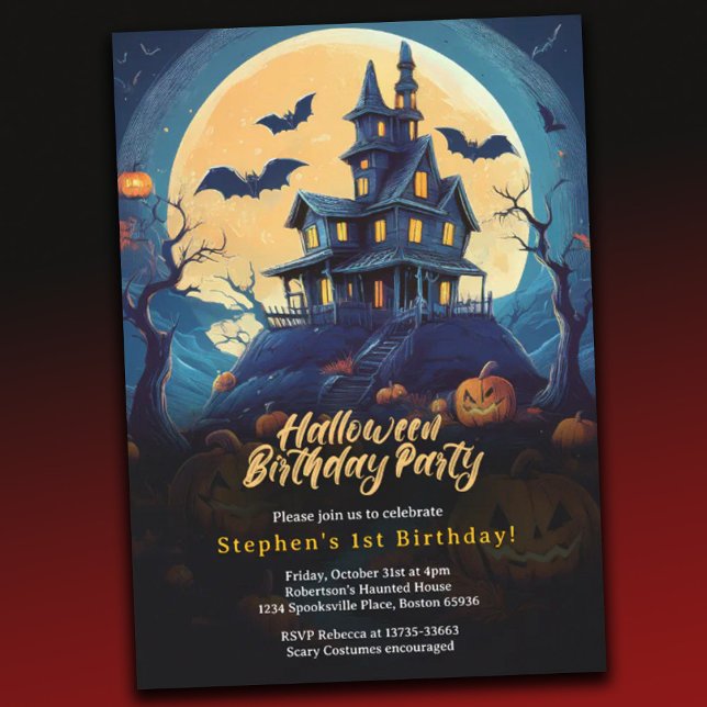 Invitation d'anniversaire Halloween (Créateur téléchargé)