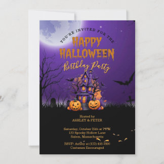 Invitation d'anniversaire Halloween