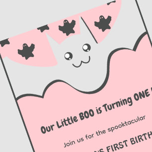 Invitation d'anniversaire Halloween 1ère année Fan