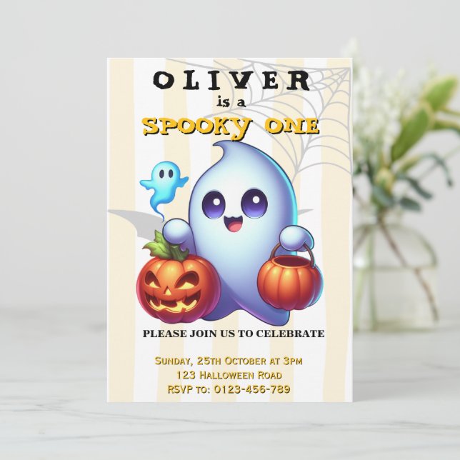 Invitation d'anniversaire Halloween 1ère année Gar (Debout devant)