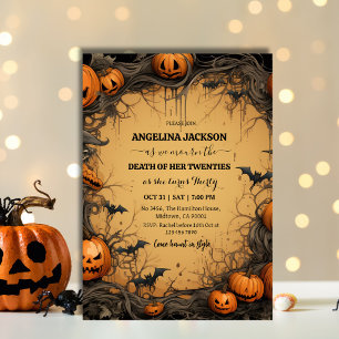 Invitation d'anniversaire Halloween 30 ans Chauve-
