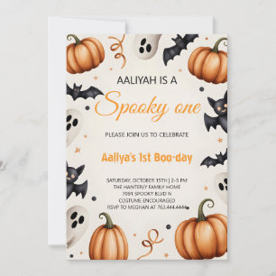 Invitation d'anniversaire Halloween Citrouille et