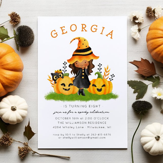 Invitation d'anniversaire Halloween de la petite s (Créateur téléchargé)