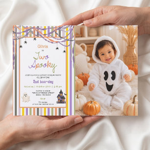 Invitation d'anniversaire Halloween Deux Fantômes