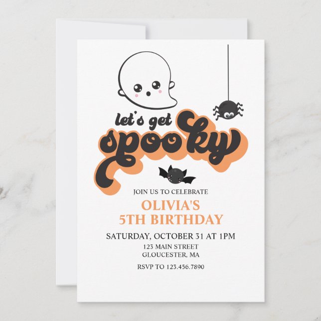 Invitation d'anniversaire Halloween Effrayant (Devant)