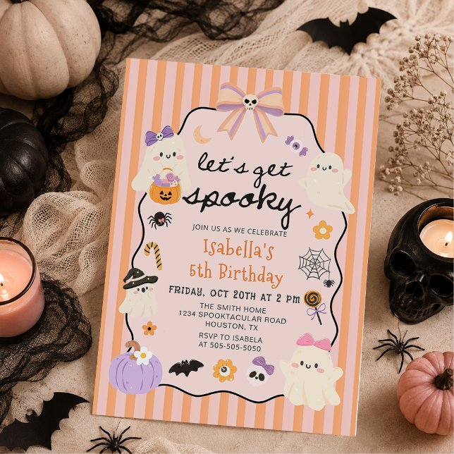 Invitation d'anniversaire Halloween Fantôme Effray (Créateur téléchargé)