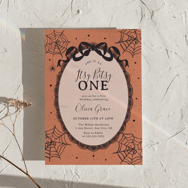 Invitation d'anniversaire Halloween Itsy Bitsy One (Créateur téléchargé)