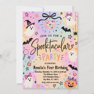 Invitation d'anniversaire Halloween Pastel Kawaii