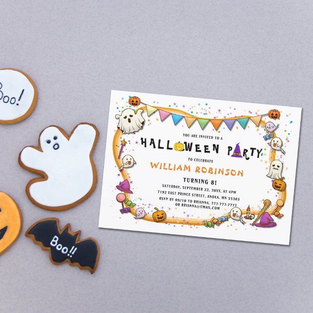 Invitation d'anniversaire Halloween pour enfants (Créateur téléchargé)