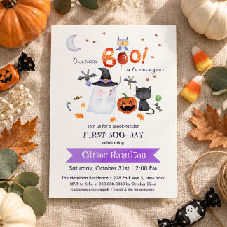 Invitation d'anniversaire Halloween pour le 1er an