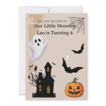 Invitation d'anniversaire Halloween pour un petit