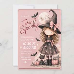 Invitation d'anniversaire Halloween pour une fille