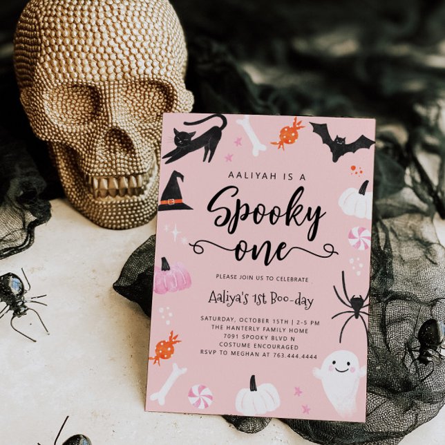 Invitation d'anniversaire Halloween Spooky One (Créateur téléchargé)